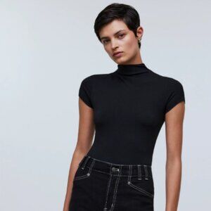 Madewell Thong Bodysuit - True Black - Size Small